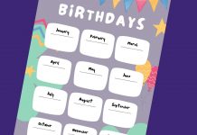 birthday reminder printable