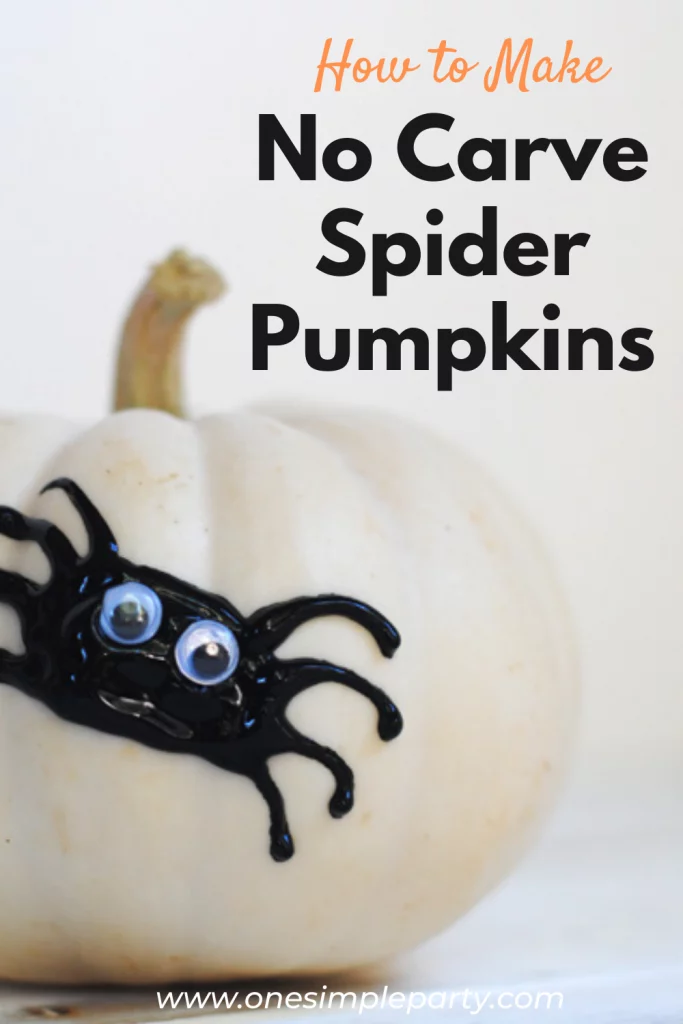 puffy paint spider pumpkin