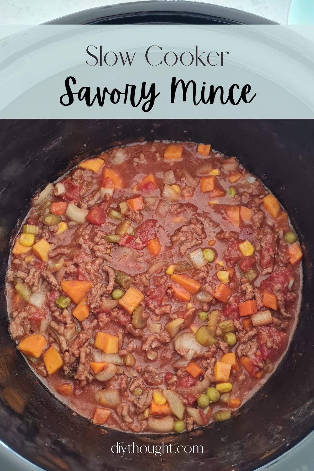Slow Cooker Savory Mince