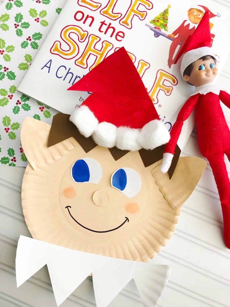 Paper plate elf craft