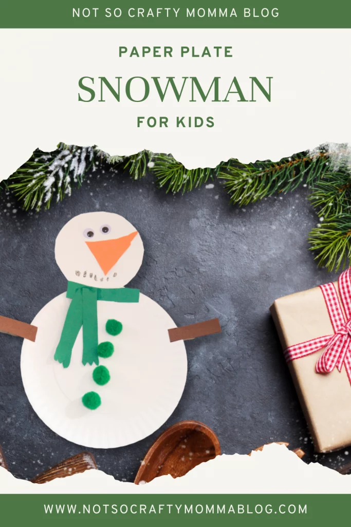 paper plate snowman craft